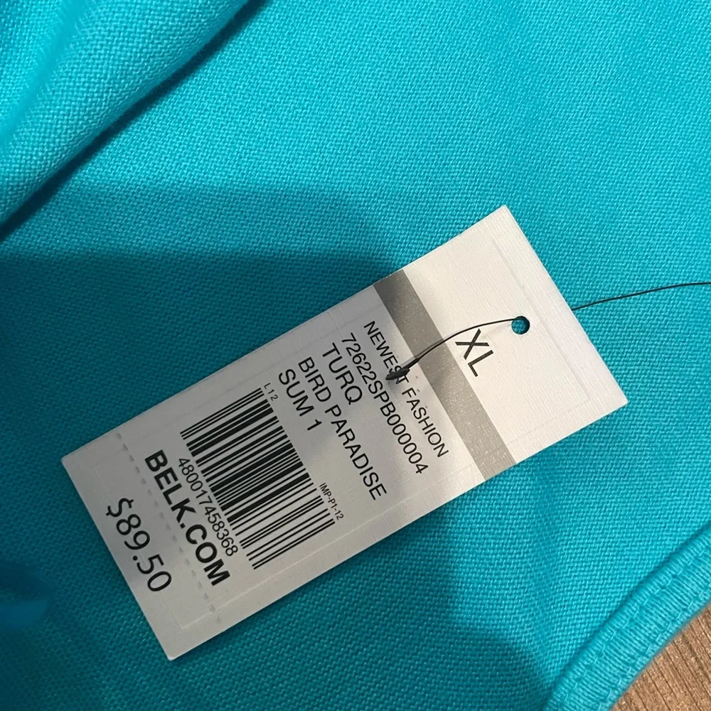 Crown & Ivy turquoise blue maxi long dress layered Size XL 100% Cotton NWT - Picture 4 of 5